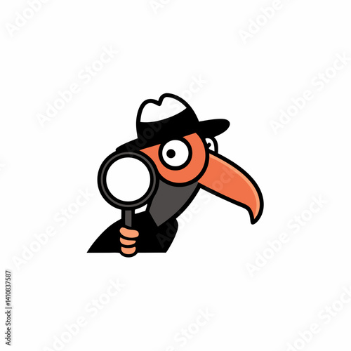  vulture with a detectives magnifying glass