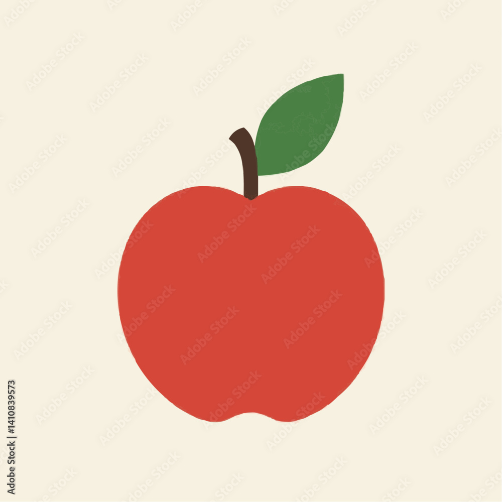 Red Apple Illustration, Simple Fruit Icon Design
Red Apple Illustration, Simple Fruit Icon Design