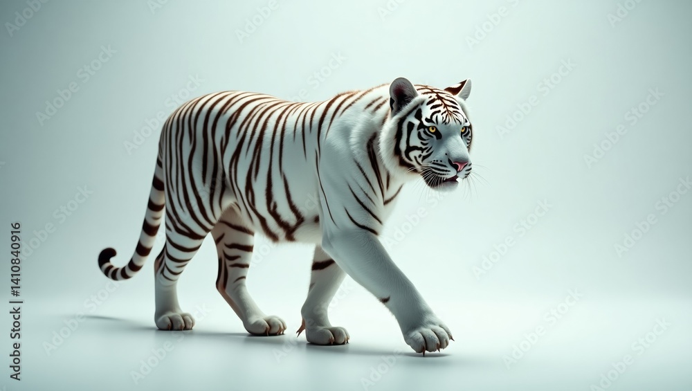 Fototapeta premium white tiger walking