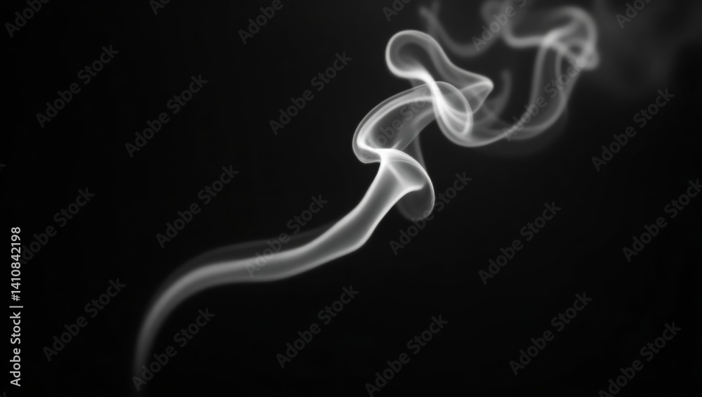 Elegant Smoke Patterns on Black Background Elegant Smoke Patterns on Black Background