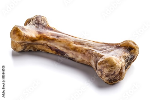 Obraz na płótnie A dog bone treat, isolated on a white background, perfect for pet product photography w salonie