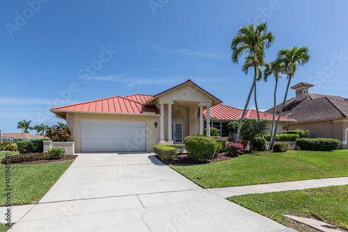 Luxury House Exterior on Marco Island Florida