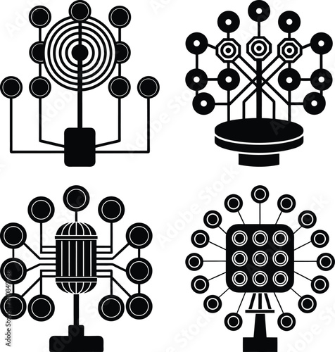 Sensor Array silhouette vector