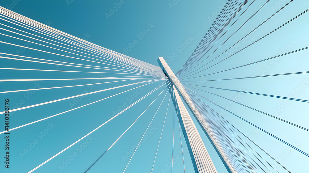 Obraz premium Abstract Bridge Structure Against Sky