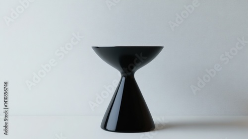 Obraz na płótnie A sleek black side table, minimalist design, isolated on a white background for an interior design shot w salonie