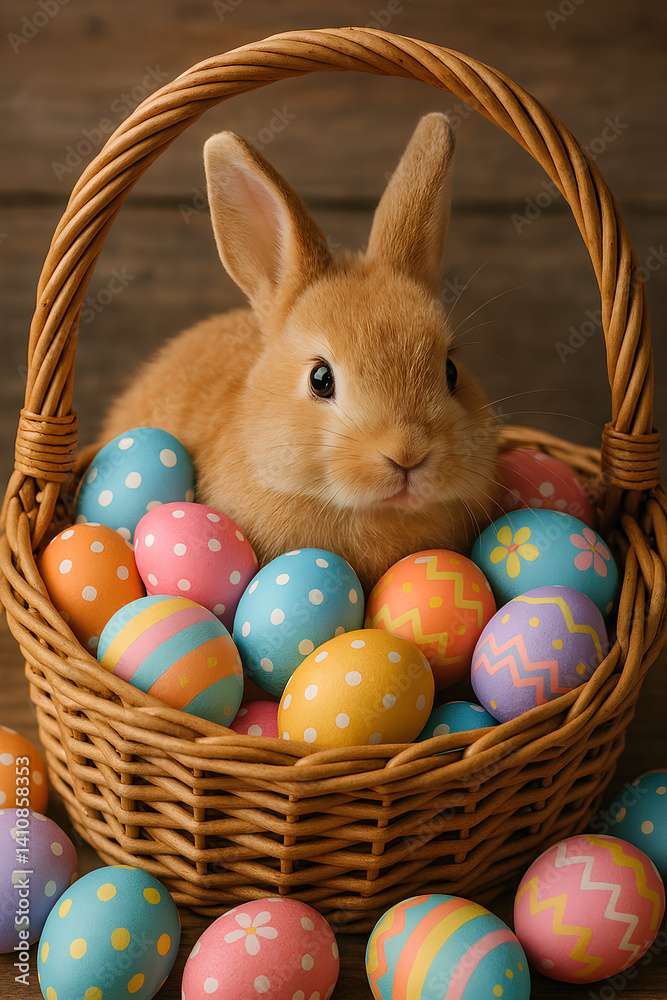 easter bunny and easter eggs easter bunny and easter eggs