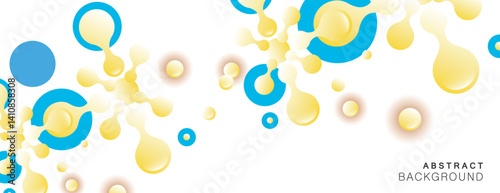 Vector design abstract connect. Science pattern texture. Internet technology banner. Molecular structure research