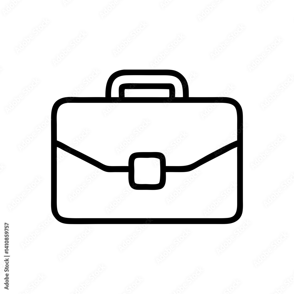 Business suitcase outline symbol, icon, vector Business suitcase outline symbol, icon, vector