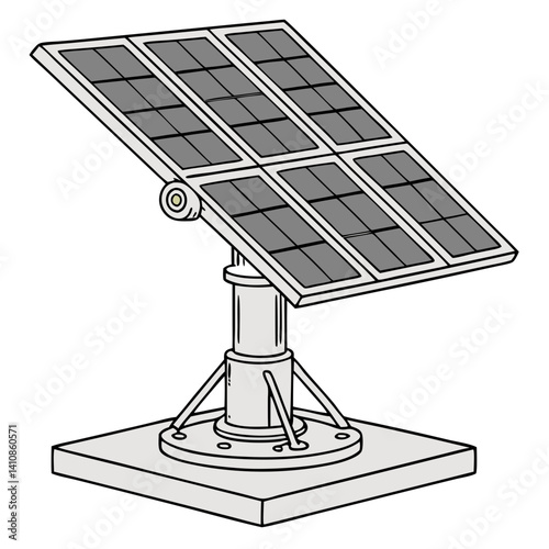 Smart Solar Panel Tracker Vector Design for Renewable Technology