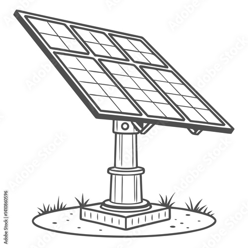 Smart Solar Panel Tracker Vector Design for Renewable Technology