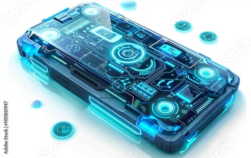 A sleek futuristic technology design, featuring innovative elements and advanced concepts photo