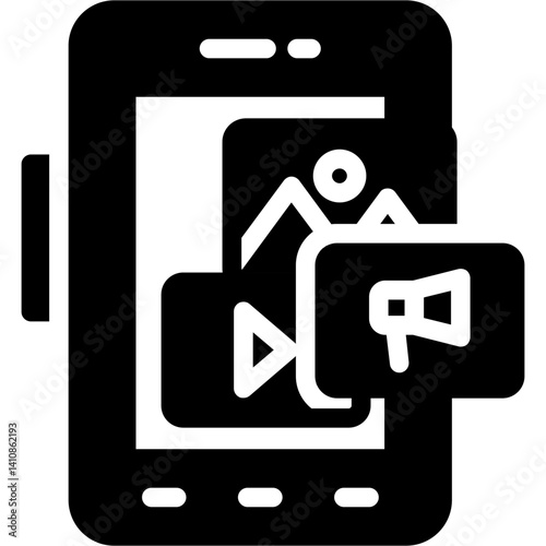 Media Library Glyph Icon