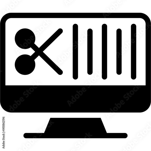 Audio Editing Glyph Icon