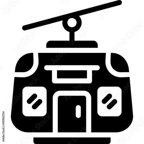 Cable Car Glyph Icon