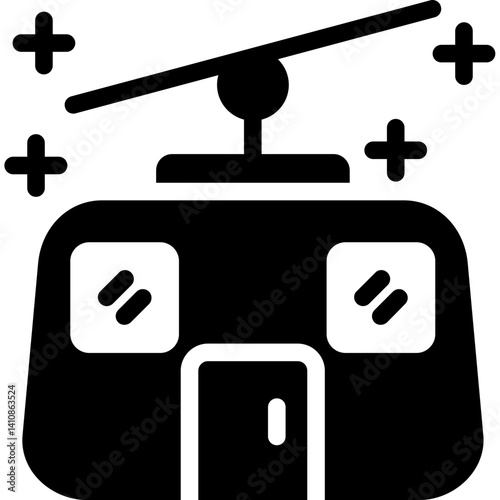 Cable Car Glyph Icon
