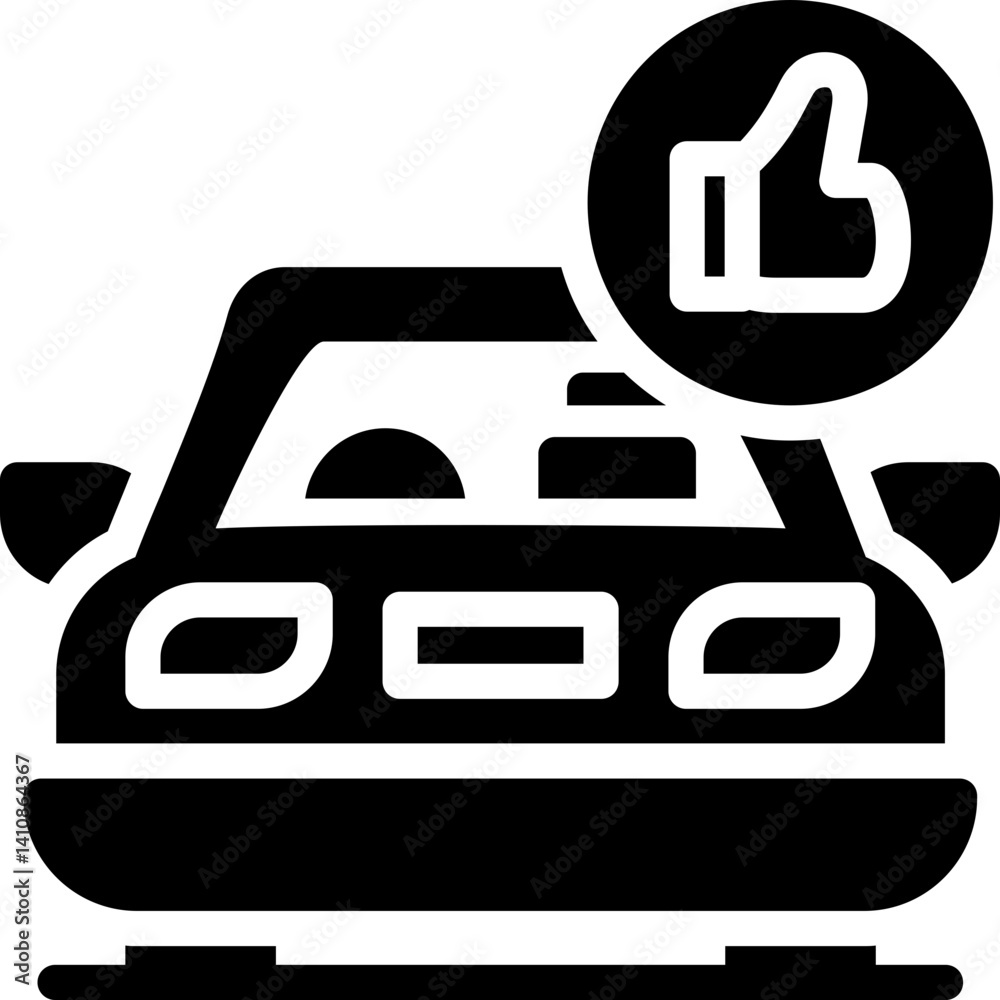 Fototapeta premium Taxi Feedback Glyph Icon
