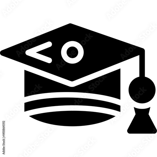 Graduation Cap Glyph Icon