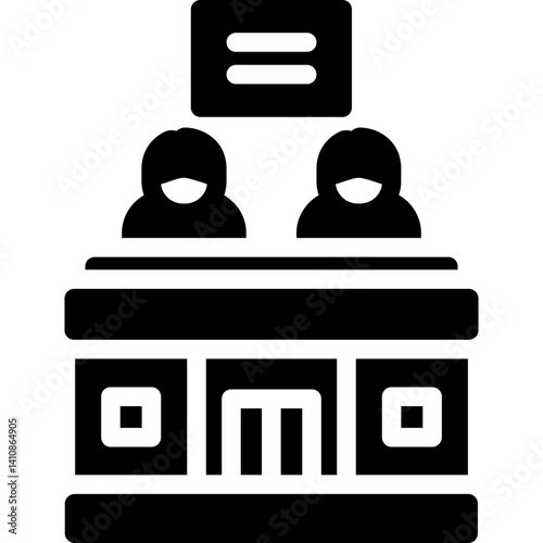 University Conference Glyph Icon