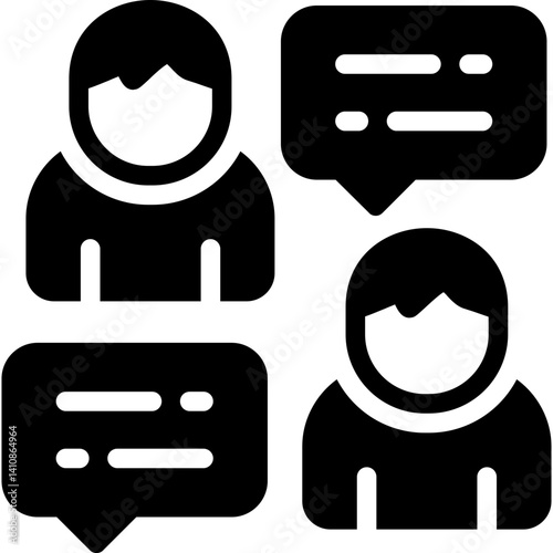 Interview Glyph Icon
