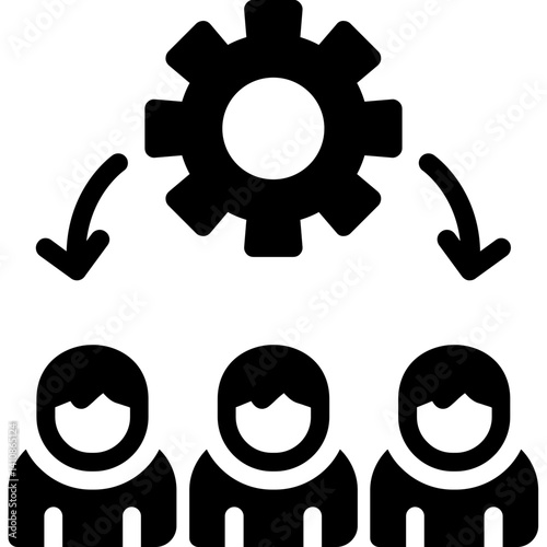 Applicant Tracking System Glyph Icon