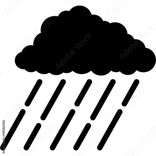 Monsoon Travel Glyph Icon