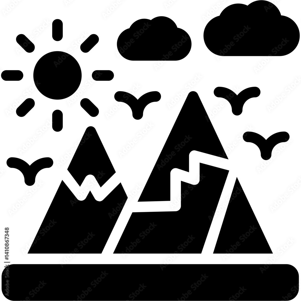 Adventure Glyph Icon Adventure Glyph Icon