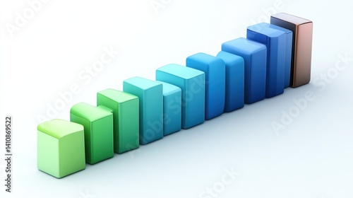 Free Download Colorful Gradient Bar Chart Illustrating Growth and Progression - GFXLoad