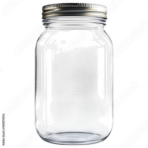 The Timeless Jar: A close-up shot of a clear glass jar with a metallic lid, evoking feelings of simplicity and functionality.