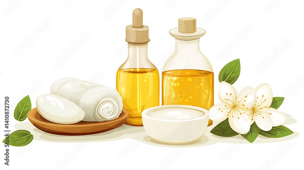 A vector illustration of baby oil, isolated on a white background, ideal for promoting skincare or baby care products