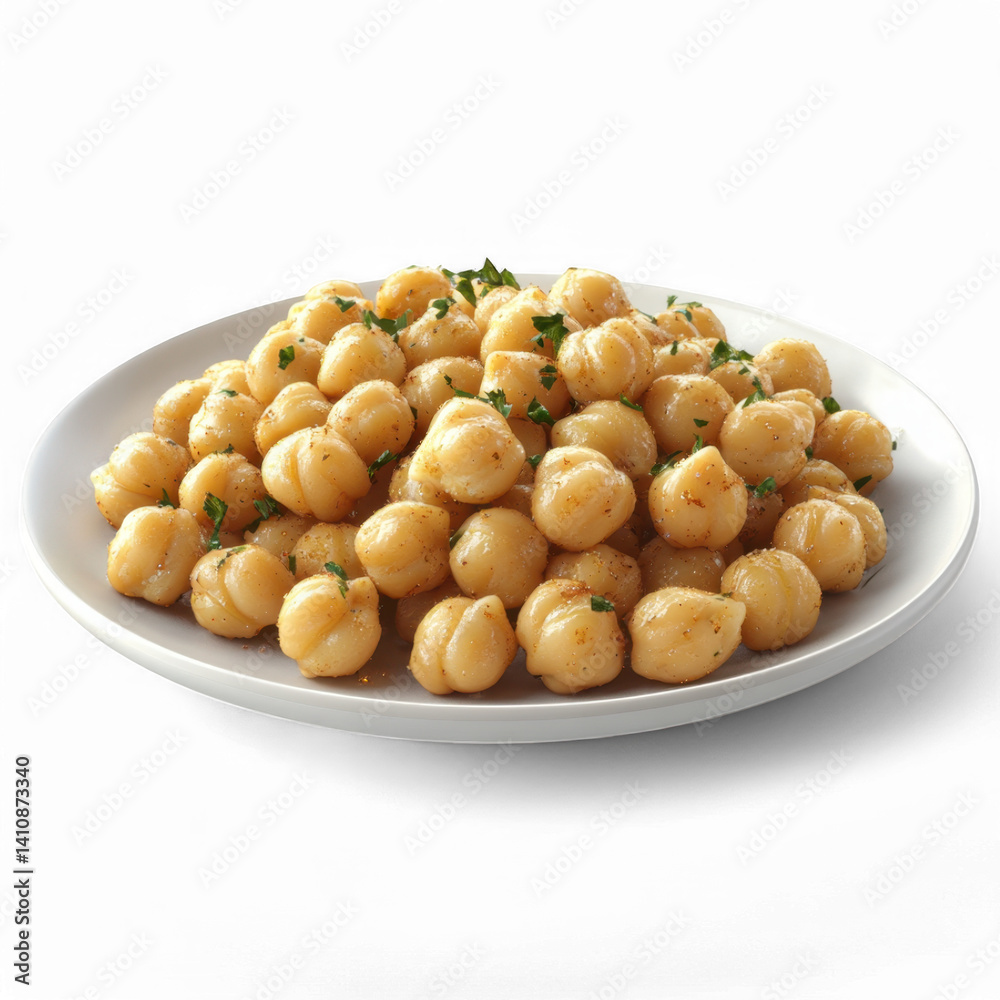 Appetizing Chickpeas on Plate: A close-up shot of a pile of delicious chickpeas on a round, simple white plate. Ready to eat for a healthy diet or a tasty meal. Appetizing Chickpeas on Plate: A close-up shot of a pile of delicious chickpeas on a round, simple white plate. Ready to eat for a healthy diet or a tasty meal.