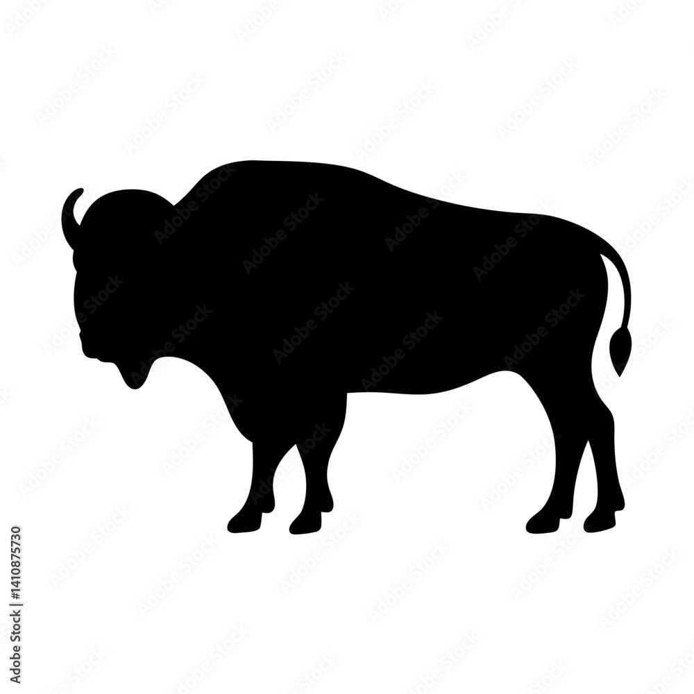 buffalo black silhouette icon - perfect for designs about jungle animals buffalo nature, wildlife, rainforest, vector art buffalo black silhouette icon - perfect for designs about jungle animals buffalo nature, wildlife, rainforest, vector art