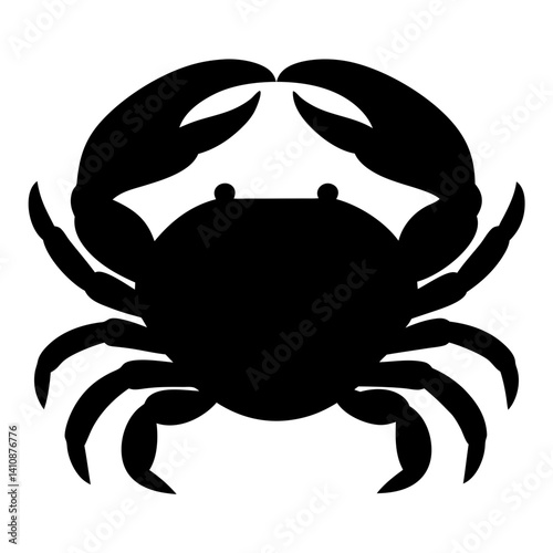 crab black silhouette icon - perfect for designs about jungle animals crab, nature, wildlife, rainforest, vector art