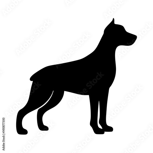 dog black silhouette icon - perfect for designs about jungle animals dog nature, wildlife, rainforest, vector art