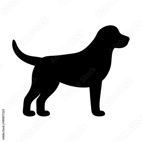 dog black silhouette icon - perfect for designs about jungle animals dog nature, wildlife, rainforest, vector art