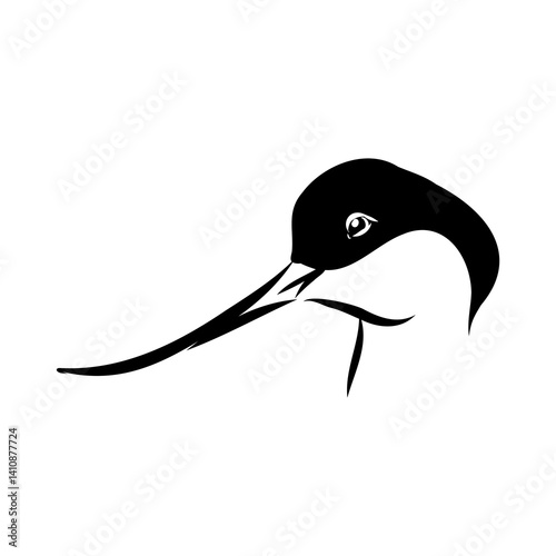 sandpiper on the beach vector illustration