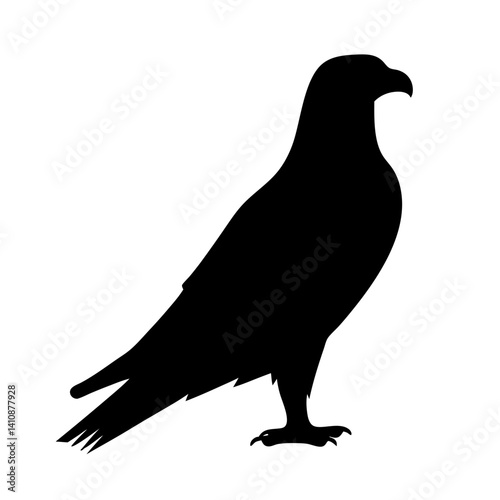 eagle black silhouette icon - perfect for designs about jungle animals eagle nature, wildlife, rainforest, vector art