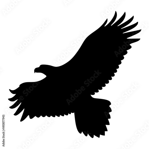 eagle black silhouette icon - perfect for designs about jungle animals eagle nature, wildlife, rainforest, vector art