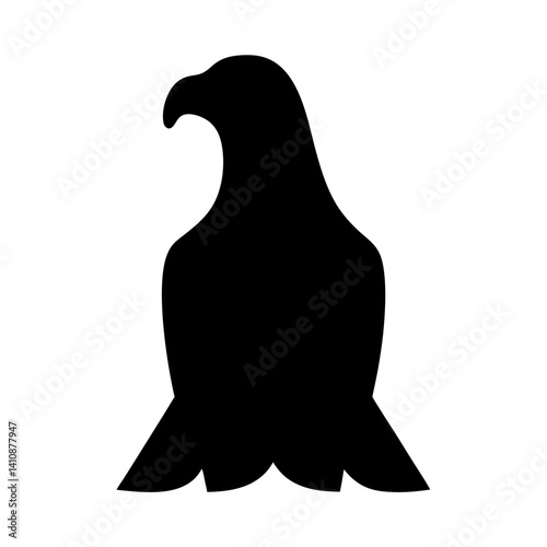 eagle black silhouette icon - perfect for designs about jungle animals eagle nature, wildlife, rainforest, vector art