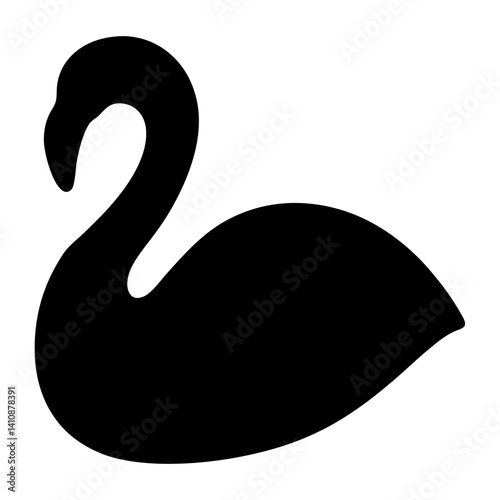 flamingo black silhouette icon - perfect for designs about jungle animals flamingo nature, wildlife, rainforest, vector art