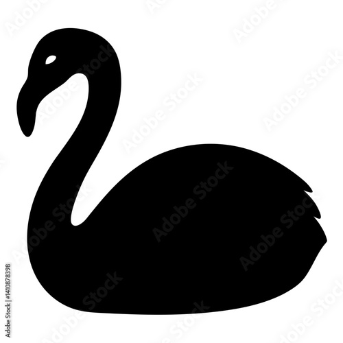 flamingo black silhouette icon - perfect for designs about jungle animals flamingo nature, wildlife, rainforest, vector art