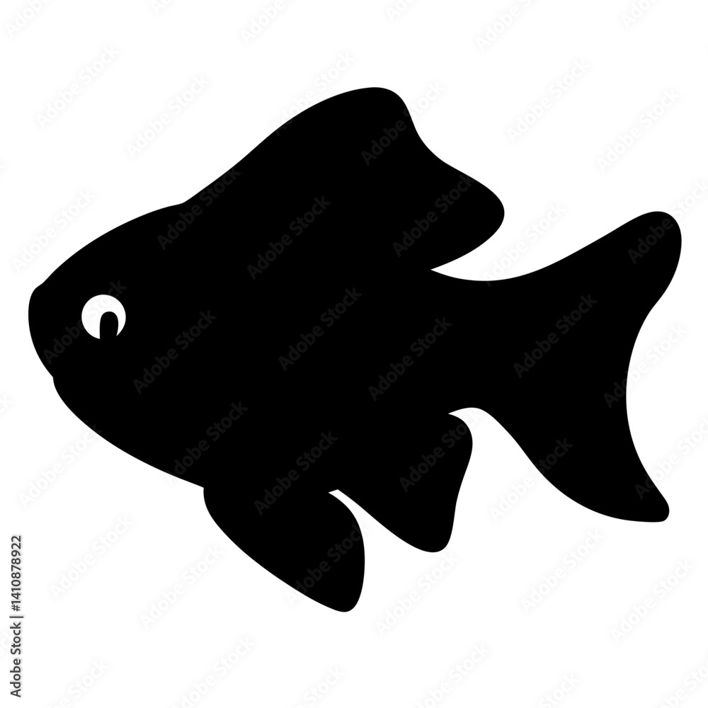 goldfish black silhouette icon - perfect for designs about jungle animals goldfish nature, wildlife, rainforest, vector art goldfish black silhouette icon - perfect for designs about jungle animals goldfish nature, wildlife, rainforest, vector art