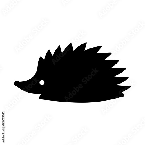 hedgehog black silhouette icon - perfect for designs about jungle animals hedgehog nature, wildlife, rainforest, vector art