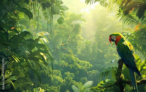 Verdant Realm: Deep Within the Tropical Rainforest photo
