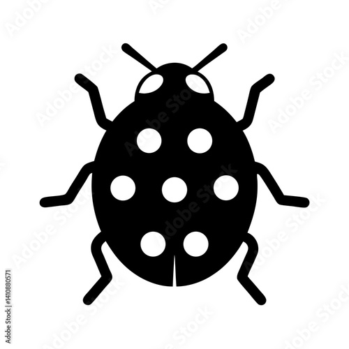 ladybug black silhouette icon - perfect for designs about jungle animals ladybug nature, wildlife, rainforest, vector art