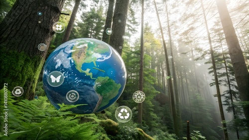 Green logistic transport. Global transport Net zero logistics, green energy, Renewable and clean energy. Environmentally friendly transport, sustainable development