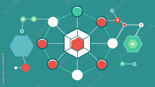 A radar chart comparing the steric hindrance of different substituents on a molecule guiding chemists in the design of more efficient and selective reactions.. Vector illustration