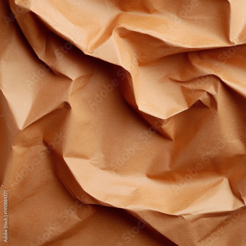 Wrinkled brown paper background