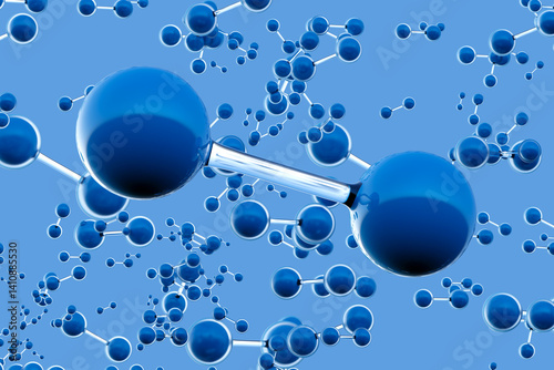 Blue hydrogen molecule mode...