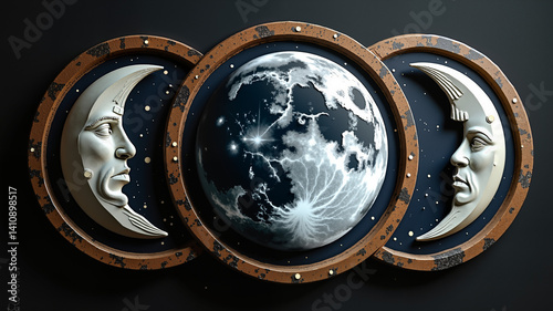 decorative moon phase
