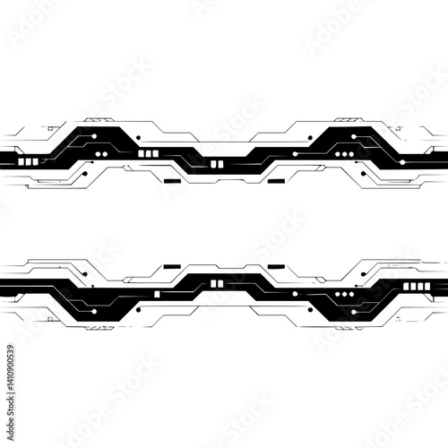 Futuristic Tech Circuit Board Design: Abstract Technology Background